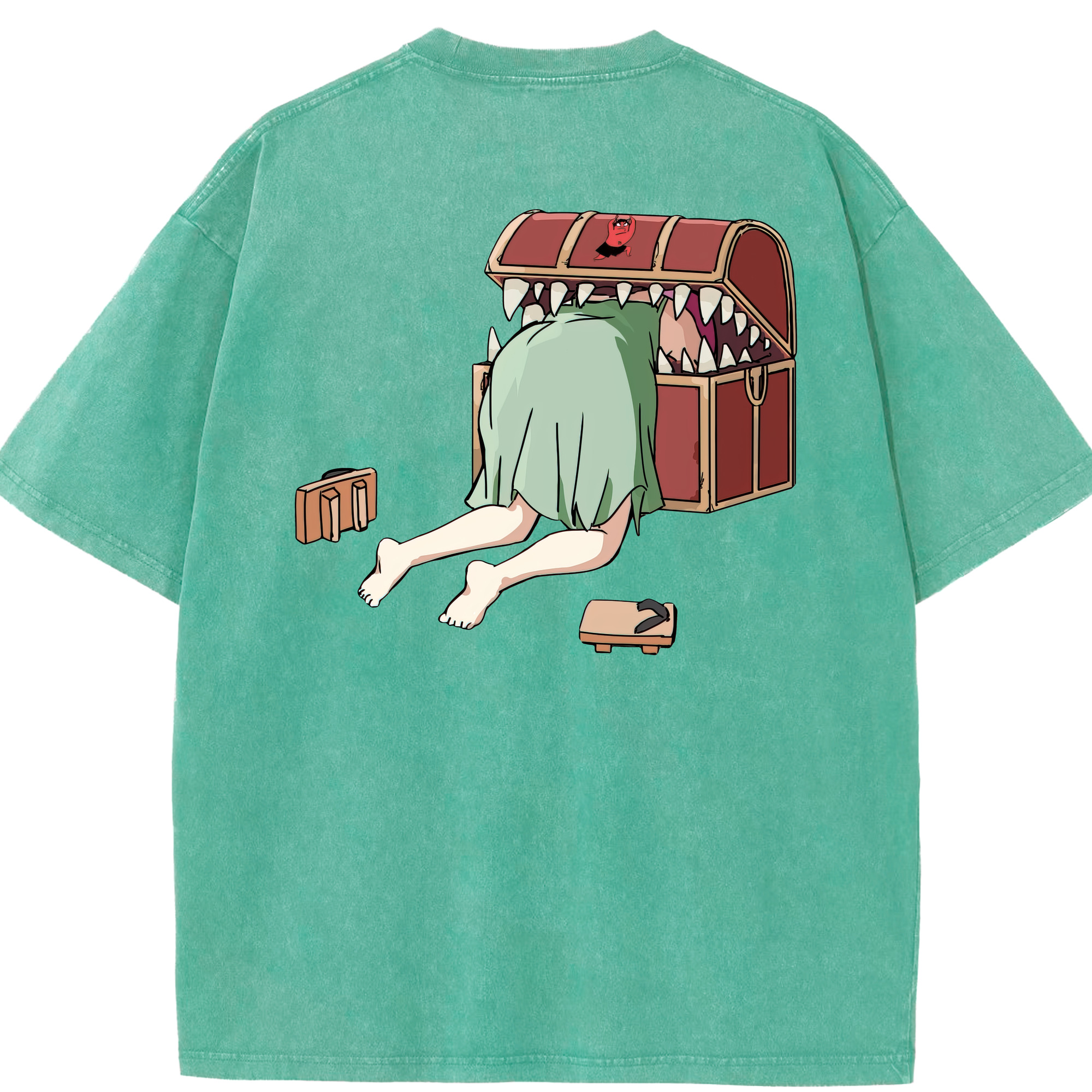 （画像用） 葬送のフリーレン Frieren 綿100% ヴィンテージ風 半袖Tシャツ（背面プリント）